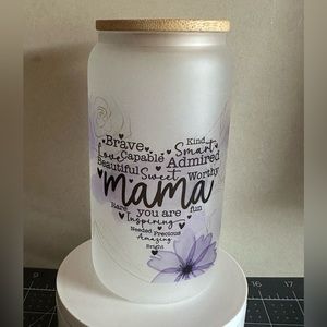 Mama glass cup